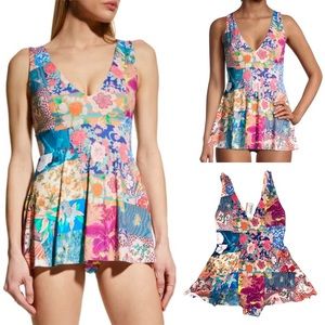 NWT Johnny Was Mari Skirted One Piece Swimsuit